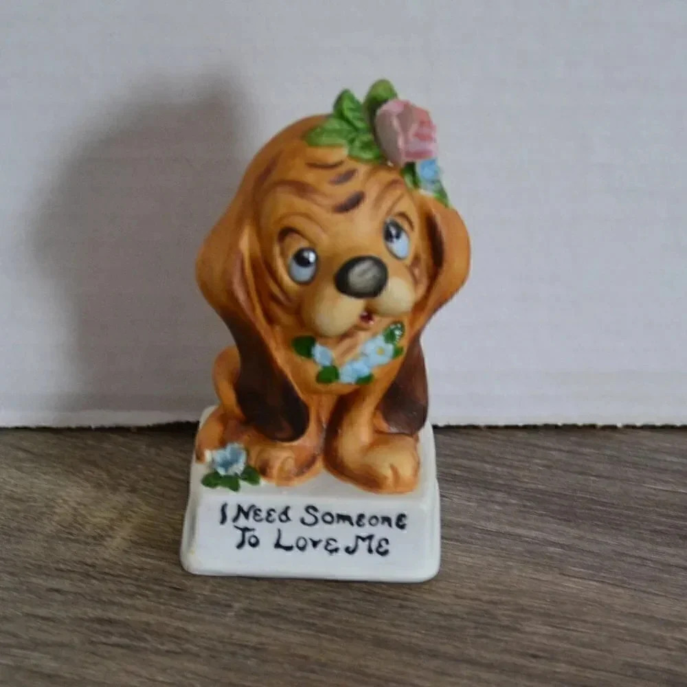 Vtg Sad Puppy Figurine